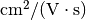 \mathrm{cm^2/(V\cdot
s)}