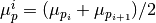 \mu_p^i = (\mu_{p_i}+\mu_{p_{i+1}})/2
